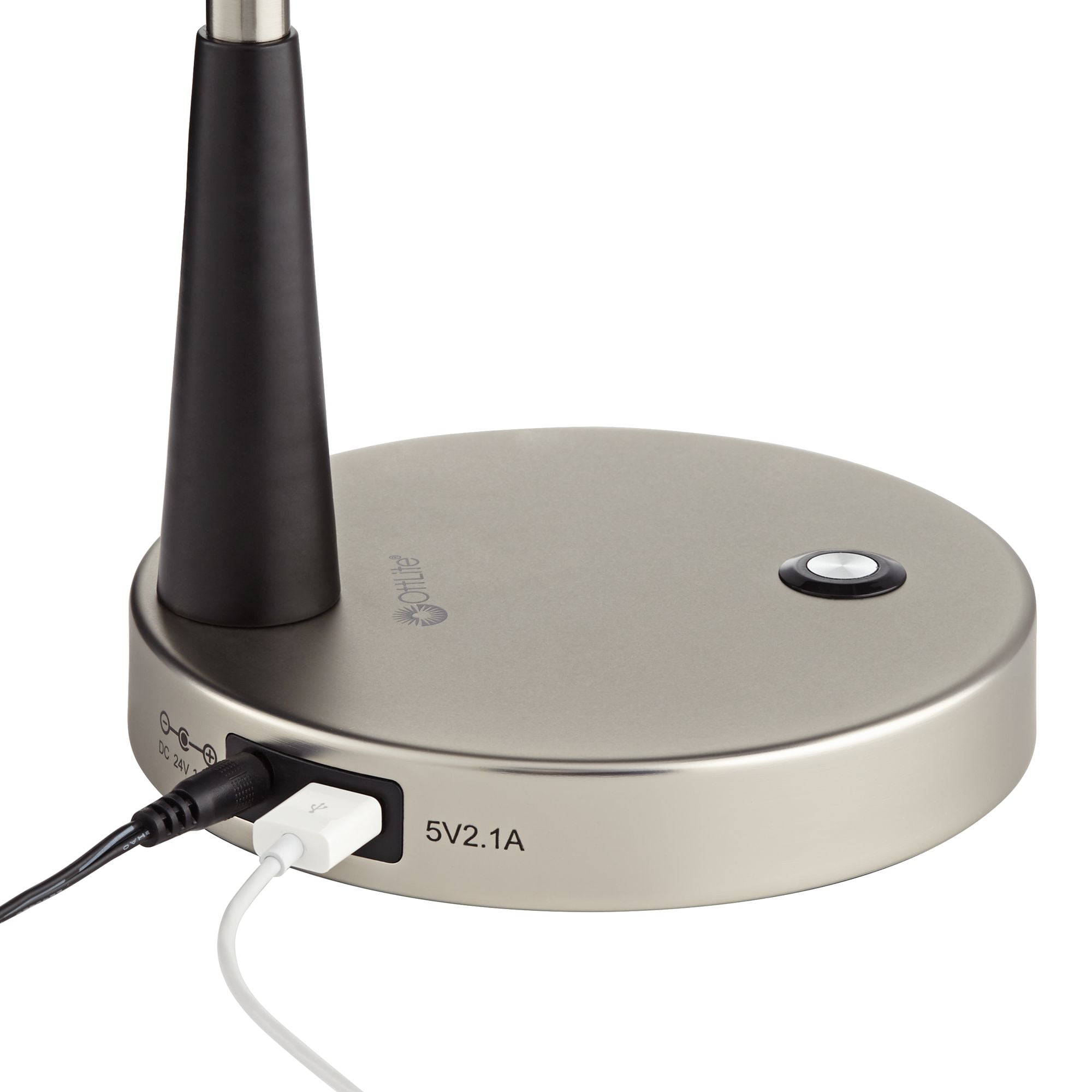 OttLite Adjust LED Desk Lamp with 2.1A USB Port - Portable, Adjustable, Desk Light; Black