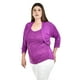 thumbnail image 2 of Blusa de encaje con torerita Roman Fashion /Tallas Extras, 162N (Morado) violeta oscuro 42, 2 of 5