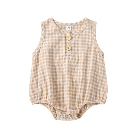 

Tregren Newborn Baby Girl Bodysuit Sleeveless Halter Frill Romper One-piece Jumpsuit with Headband Summer Clothes Set