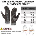 thumbnail image 3 of REDESS Winter Warm Genuine Leather Gloves for Men-Brown, 3 of 7