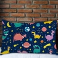 thumbnail image 6 of Pillowcases Dinosaurs in Space with Planets Pillow Cases Set of 2 Pillow Cover Cushion Case Rectangle Pillowcase 20 X 30 inch Home Decor, 6 of 6
