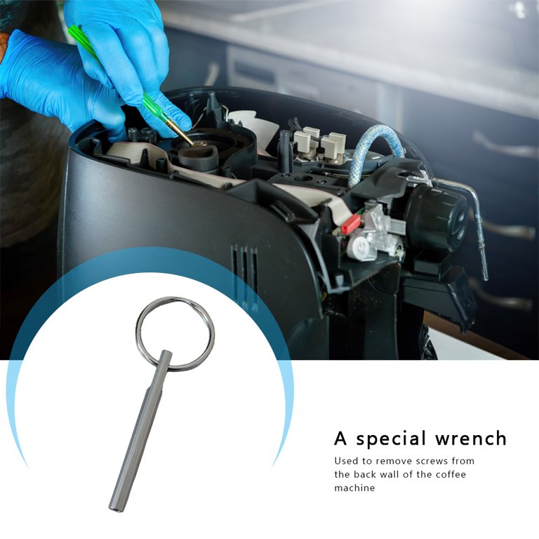 Coffee Machine Repair Tool Key – Magnetic Oval Head Bit For Jura, Capresso, Krups & More – Includes 6 Gaskets