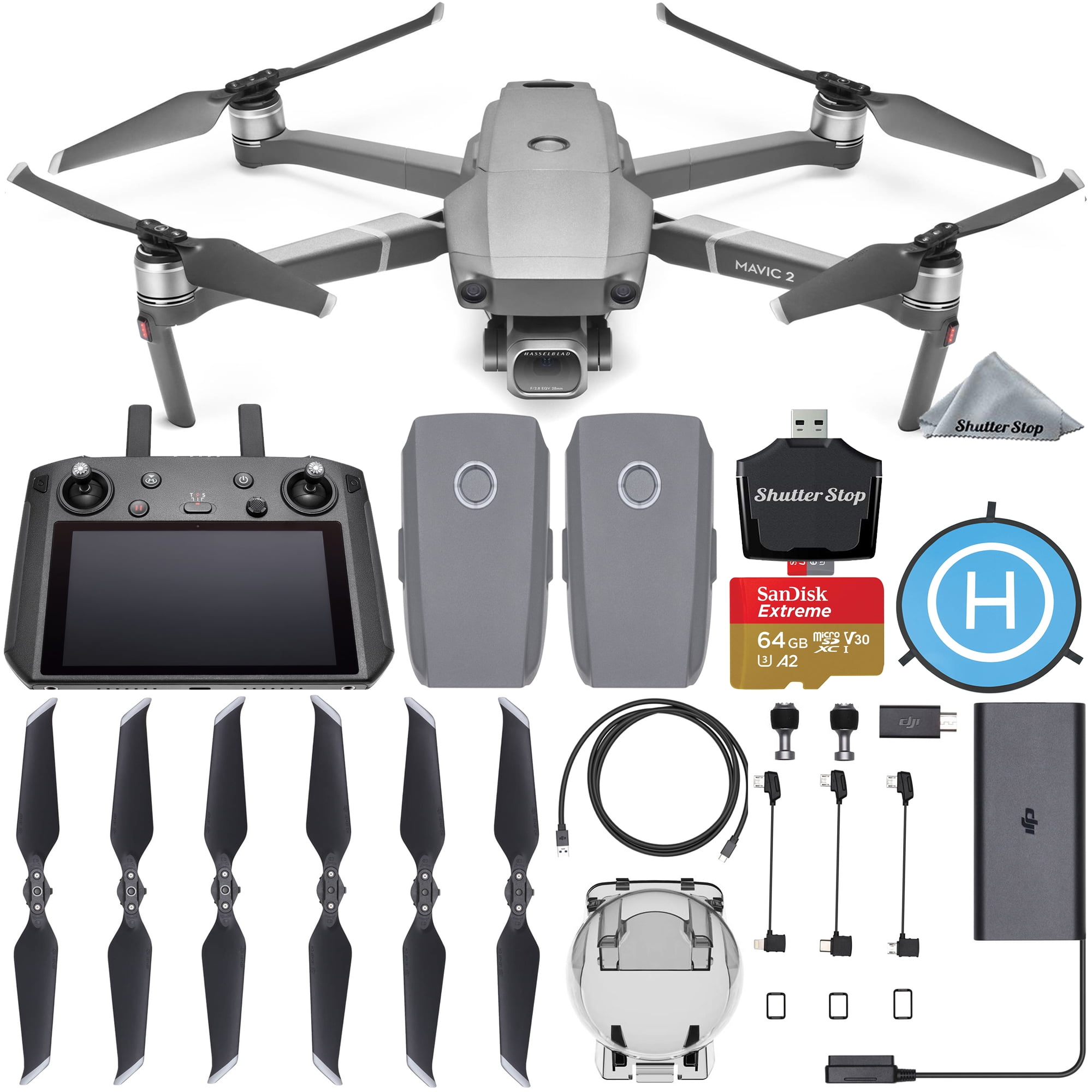 Dji Mavic 2 Pro Drone Quadcopter With Smart Controller With 2