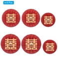 thumbnail image 3 of Uxcell 8"/9"/11" Round Paper Fans Hanging Decoration for Festival Wedding Party Backdrop, Red 6 in 1 Set, 3 of 6