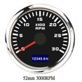 thumbnail image 1 of 3000/4000/6000/7000/8000 Rpm 52mm Boat Tachometer Hourmeter Gauge Outboard Rpm Meter With Red Backlight Boat Accessories Marine, 1 of 1