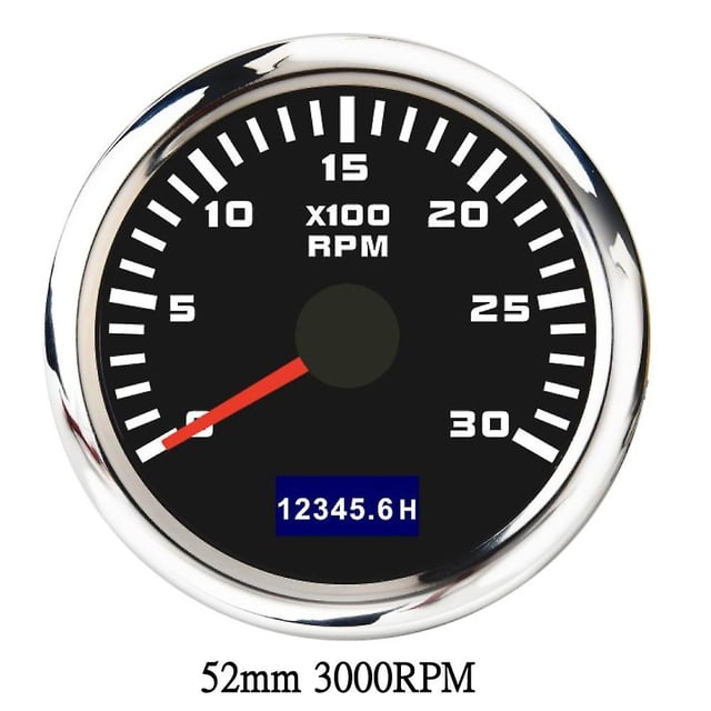 3000/4000/6000/7000/8000 Rpm 52mm Boat Tachometer Hourmeter Gauge Outboard Rpm Meter With Red Backlight Boat Accessories Marine