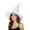 S-white-zhili, variant on Witch Hat Adult Halloween Costume Accessories with Sparkling Tulle (1)