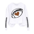 thumbnail image 4 of Women's Hoodless Sweatshirt Football Shirts For Women Shirts Football Shirt Long Sleeve Crew Neck Graphic Tee Fall Clothes 2025, Women's Hoodless Sweatshirt M, 4 of 4