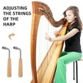 thumbnail image 2 of Minkissy Harp Tuning Head 2Pcs Stainless Steel Light Brown For Accurate Tuning Of Musicians Instruments, 2 of 4