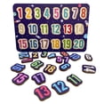 thumbnail image 3 of Ambesonne Numbers and Galaxy Wooden Puzzle Set of 2 Chunky Pieces, Count Learn Math, Indigo Multicolor, 3 of 7
