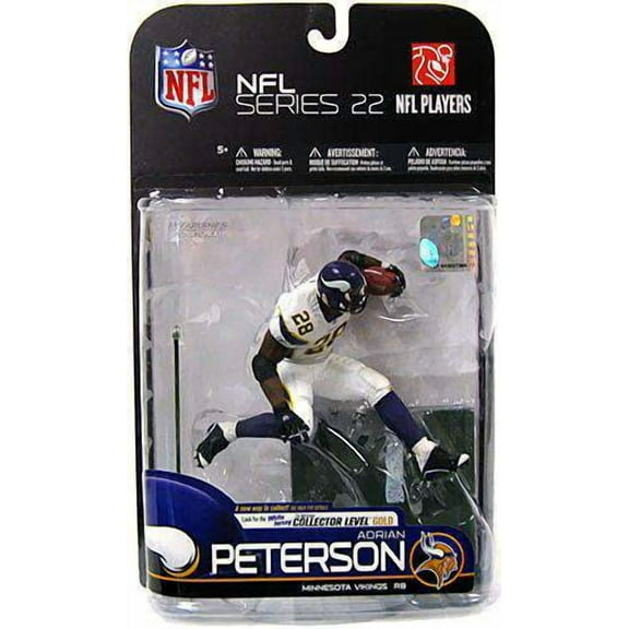 McFarlane NFL Sports Picks Series 22 Adrian Peterson Action Figure (White Jersey)