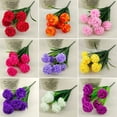 thumbnail image 3 of Farfi 1 Branch Faux Flower No-watering Fresh-keeping 7 Heads Indoor Outdoor Elegant Fake Hydrangea Flower Party Decor (Dark Purple), 3 of 13