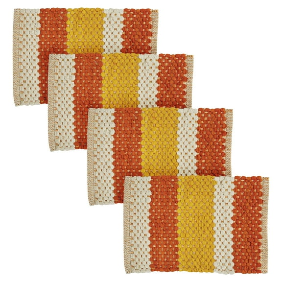 Split P Candy Corn Chindi Placemat Set of 4