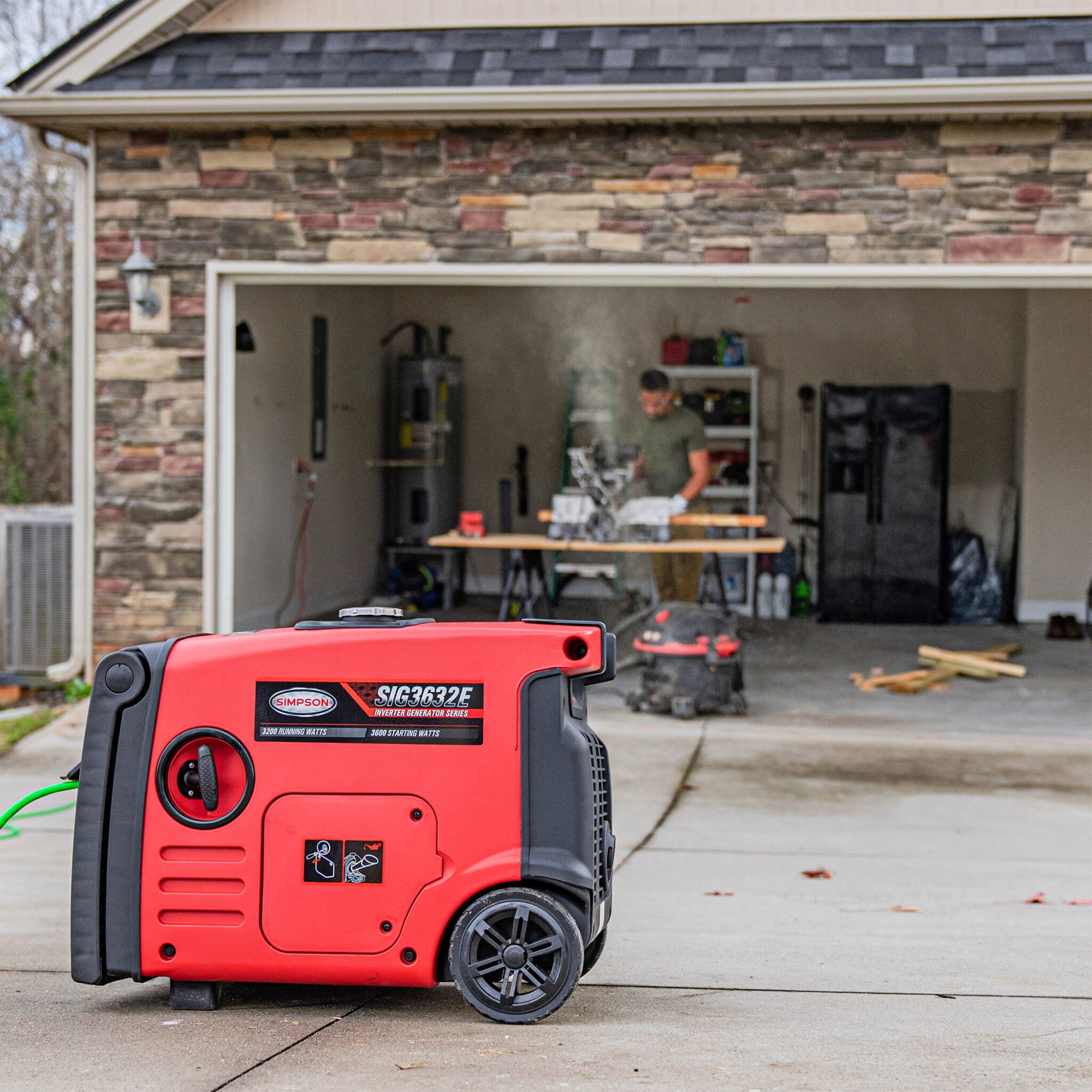 SIMPSON Portable 3,200 Watt Gas Inverter Generator & Portable Power Station