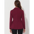 thumbnail image 4 of Chaqueta gótica informal con dobladillo con volante alto y bajo con frente abierto y cuello doblado para mujer Rojo oscuro L, 4 of 4