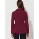 thumbnail image 4 of Chaqueta gótica informal con dobladillo con volante alto y bajo con frente abierto y cuello doblado para mujer Rojo oscuro L, 4 of 4