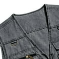 thumbnail image 5 of USNSM (XL-5XL) Big and Tall Men's Cargo Vest Outdoor Casual Multi Pocket Sleeveless Jacket Jean Work Travel Utility Vest Black XXL, 5 of 7