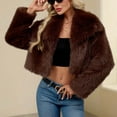 thumbnail image 6 of Gamivast Womens Winter Fleece Coats 2025 Trendy Long Sleeve Open Front Furry Faux Fur Jackets Button Lapel Collar Warm Solid Color Fall Outwear, 6 of 6