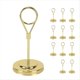thumbnail image 1 of 12 Portatarjetas de Mesa Premium Dorados, Base con Peso, Elegante Diseño de Clip para Eventos., 1 of 5