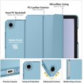 thumbnail image 6 of KOMI Case for Galaxy Tab A9+/A9 Plus 11 inch 2023, Slim Stand Protective Smart Cover with Hard PC Translucent Back Shell for Tab A9 Plus Tablet (SM-X210/X216/X218), Auto Wake/Sleep, MistyBlue, 6 of 8