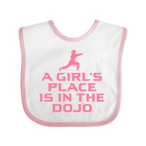 Inktastic Girls Cute Karate Martial Arts Girls Baby Bib