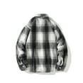 thumbnail image 3 of TIMIFIS Chemise en Coton à Carreaux pour Hommes Mode Automne Manches Longues Veste Boutonnée Décontractée Col Rabattu, 3 of 3