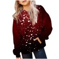 thumbnail image 2 of GA WEIHUA Sweatshirts for Girls Toddler & Kids Valentine's Day Cute Heart Printed Hoodies Girl's Long Sleeve Pullover Tops Sweaters & Hooded(Wine,11 Years), 2 of 5