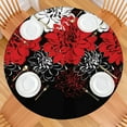 thumbnail image 2 of Perfect Fit Boho Table Cover, Colorful Floral Design with Elasticated Border for 52-56 Inches, 2 of 7