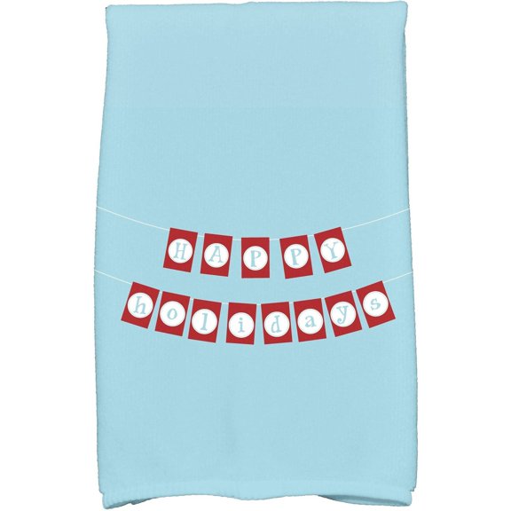 Simply Daisy 18" x 30" Happy Holidays Banner Holiday Word Print Kitchen Towel