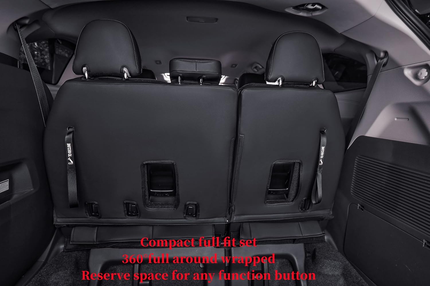 coverdream Sienna Seat Covers Custom Fit for 2021-2026 Toyota Sienna LE/XLE (8-Passenger),2nd Row Bench w/Removable Middle Seat Waterproof Leatherette(Full Set,Black)