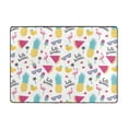thumbnail image 7 of Area Rugs For Living Room Decor - Summer Bird Pineapple Soft Anti Slip Throw Washable Rugs 5x7 For Bedroom, Indoor Carpet For Bedroom Living Room 80x58In, 7 of 7