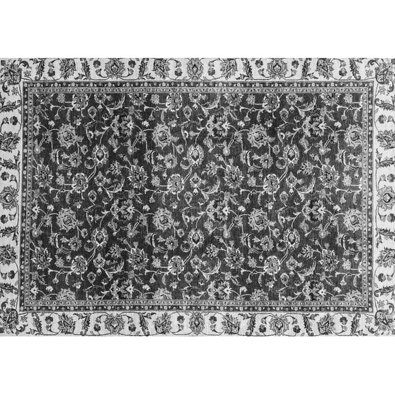 Ahgly Company Indoor Rectangle Abstract Gray Modern Area Rugs, 7' x 9'