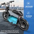 thumbnail image 5 of COBIZI Electric Scooter Electric Scooters for Adults, Peak 1200W Motor, Top 20mph, 30 Long Miles Range, 16" Fat Tire, Motorcycle Style Electric Scooter with Basket, Black, 5 of 9