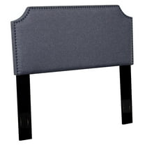US Pride Furniture Morden Full/Queen Nailhead Upholstered Fabric Headboard Grey
