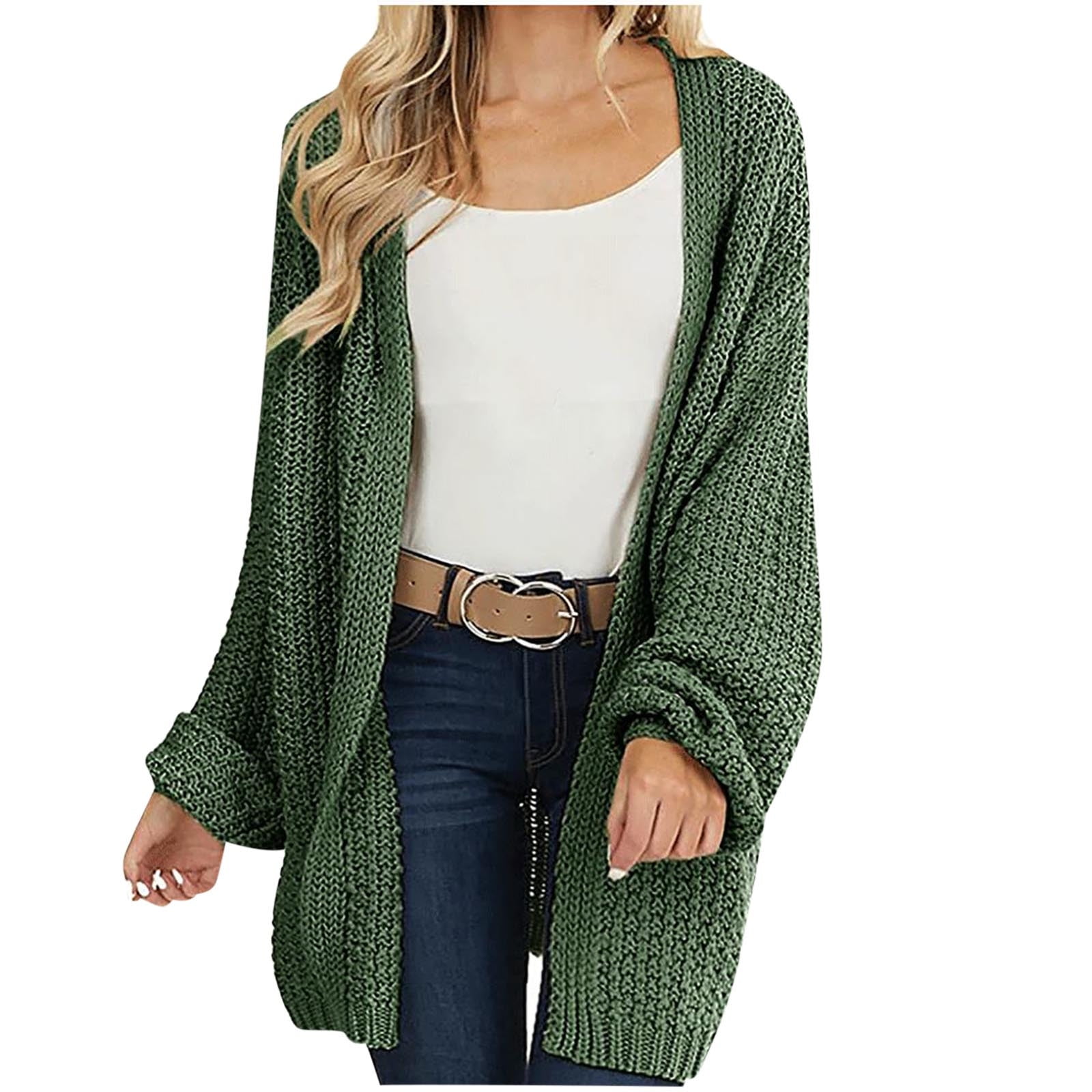 yoeyez Cardigan Sweaters for Women Long Length Fashion Women Casual Long  Sleeve V-Neck Solid Sweater Ladies Tops Coat Cardigan SuéTeres For Women -  Walmart.com