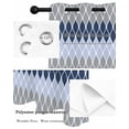 thumbnail image 5 of Blue Navy Grey Thermal Insulated Blackout Curtains for Bedroom 63 Length Geometric Medieval Room Darkening Curtain 1 Panel Grommet Window Curtain Drape for Living Room Nursery Room, 5 of 7