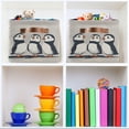 thumbnail image 6 of Yayeee Canvas Storage Basket with Handles for Shelves Fabric Bins Closet Organizer, Cute Puffin, 6 of 8