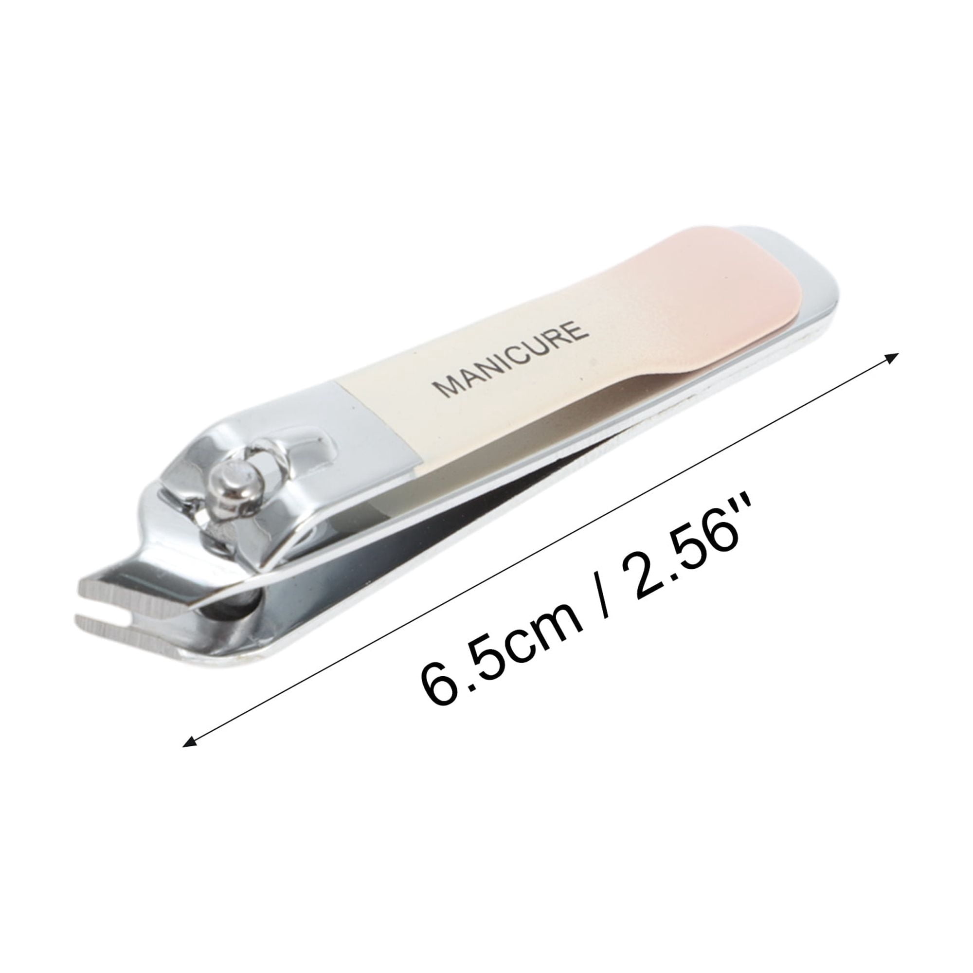 Unique Bargains 2pcs Gradual Slanted Nail Clippers Set Pink Small