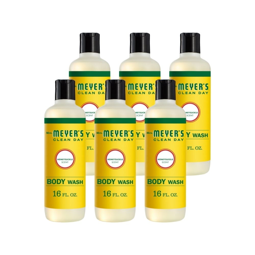 Mrs. Meyer's Body Wash, Honeysuckle, 16 FL OZ (Pack of 6)