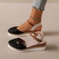 thumbnail image 2 of Sandals for Women Baeitkot Women's Fashionable Casual Spring and Summer Versatile Plus Size Beach Wedge Sandals Round Toe Closed Toe Sandals, 2 of 5