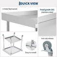 thumbnail image 4 of Kojooin Stainless Steel NSF Commercial Work Table 24x24x30 Inch, 400 Lbs Capacity Adjustable Height Legs, 2" Edge Baffle for Restaurant Kitchen Hotel Home, 4 of 7