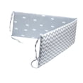 thumbnail image 4 of Almohadilla lateral para cuna,Forro de cuna para bebé acolchado en el interior de la cuna grueso,Cojín acolchado lateral para cuna transpirable para niños y niñas,Cojín Corona gris, 4 of 9