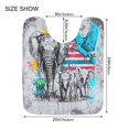 thumbnail image 3 of Toilet Rug Set Non-Slip Bathroom Rugs Soft Plush Machine Washable Contour Bath Mat Elephants Birds 24x20/24x16, 3 of 9