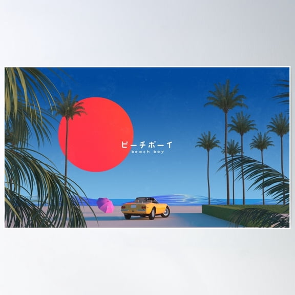 Beach Boy Poster Wall Art, Modern Wall Decor For Living Room Bedroom, 24x36 UNFRAMED