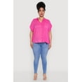 thumbnail image 3 of Womens Plus Size Button Front Shirt, 3 of 5