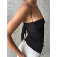 thumbnail image 3 of Biezeib Women's Summer Fitted Cami Tops Black Sleeveless Open Back Cropped Camisole Tops, 3 of 6
