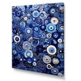 thumbnail image 2 of Designart "Elegance of Art Deco Blue Tiles I" Geometric Canvas Wall Art - Modern White Abstract Tile Entryway Wall Art Print, 2 of 6