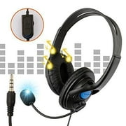 Headset Wired Gaming Headset Earphones with Mic Microphone Stereo Bass Dinner for Sony PS4 PlayStation 4 Gamers