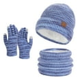 thumbnail image 4 of Bibifish 3 PCS Scarf Hat Glove Sets For Women Winter Neck Warmer Hats And Gloves Soft Thermal Knitted Lined Ladeis Scarf Hat Glove Sets, 4 of 4