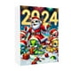 thumbnail image 5 of Calendario de Adviento de Vacaciones de Festivales 2024, Calendario Navideño de 24 Días con Colgante y Gorros de Papá Noel, Adornos Navideños 2D para Fiesta de Navidad., 5 of 7